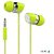 EAR PHONE/Head phones!Bullet Head Champ earphone with Mic - for Music and Calls EZ197-GREEN
