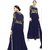Fashion Hub Dark Blue Georgette Semi-Stitched Salwar kameez