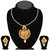 JewelMaze Pearl Gold Plated Chain Pendant Set-2200510
