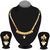 JewelMaze Gold Plated White Pearl Necklace Set-2105807