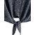 Westrobe Women Grey Cap Sleeve Front Knotted Crop Top - FB-TOP-114