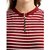 Miss Chase Women's Maroon and White Round Neck Sleeveless Striped Bodycon Dress