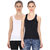 Friskers Black white Camisole & Tank Top Pack of 2
