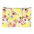 Cosmetic/Travel Pouch Yellow Floral Print