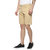 Urbano Fashion Men's Solid Beige Cotton Chino Shorts (Size : 28)