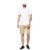 Urbano Fashion Men's Solid Beige Cotton Chino Shorts (Size : 28)