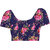 Febo Fashion Dark Pink Nazneen Foil Print Sari With Blouse(6GM)