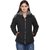Trufit Black Cotton Quilted Jacket For Women