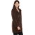 Trufit Brown Velvet Long Coats For Women