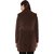 Trufit Brown Velvet Long Coats For Women