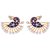 Aabhu American Diamond Peacock inspired Mangalsutra Pendant set with earring and Chain for Women