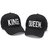 King  Queen Baseball Caps Adjustable Couple Hip Hop Cap For Men Women Black
