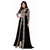 FKART Woman's Designer  Black Georgette Embroidered Anarkali Suit Material(FK-BLACK 8001)
