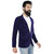 Trustedsnap Casual Blue Solid Blazer For Men's