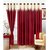 Cloud India Plain 3 Piece Polyester Door Curtain Set - 7Ft Maroon