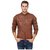 Amasree Brown Pu leather Casual Plain Jacket  For Men  Boys