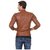 Amasree Pu Leather Brown Plain Casual Jacket For Men  Boys