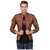 Amasree Pu Leather Brown Plain Casual Jacket For Men  Boys
