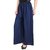 Amasree Blue Plain Casual Wear Palazzo For Women's in  Free Size