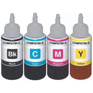 AQUAJET Refill Compatible For HP InkJet Cartridges  CISS All Colors - 100 Each Bottle Multi Color Ink offer