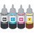 AQUAJET Refill Compatible For HP InkJet Cartridges  CISS All Colors - 100 Each Bottle Multi Color Ink