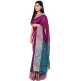 KGMAK Dark Violet Color Cotton Alankari Saree 0010