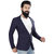 Trustedsnap Solid Casual  fleece navyblue blazer for  Mens