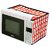 The Intellect Bazaar PVC Printed Microwave Oven Full  Closure Cover For 20-23 Litre,Red.