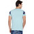 PANCHKOTI Men's Sky Blue Cotton Half Sleeve Round Neck T-shirt