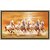 LARGE SIZE Seven ( 7 ) Horses Painting (Horses are going in right direction as per Vastu & Fengshui) WITHOUT Frame with textured borderon Rubberized Special Material -SIZE 48x27 Inch