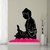 Eja Art Buddha In Meditation Multicolor Removable Decor Mural Vinyl Wall Sticker (Pack of 1)