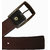 Black  Brown Leatherite Pin-Hole Buckle Belt For Mens