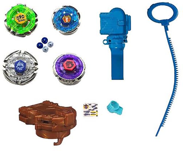 4 beyblade set with handle launcher