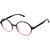 Cardon Black Pink Round Full Rim Eyeglass
