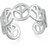 Mahi Rhodium Plated Exclusive Adjustable Finger Ring for girls and women FR1103008R