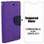 BRAND FUSON Mercury Goospery Fancy Diary Wallet Flip Case Cover for OPPO A71 Purple Premium Quality + Tempered Glass