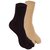 EquatorZone Summer Ladies Thumb Socks Pack of 2 Pairs (Black  Beige)