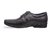 Groofer Men's Black Genuine Leather Lace-Up Formal Shoes