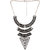 Jazz Fashion Trendy Style Multi Antique Silver Designer Alloy Choker Necklace for Women