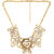 Jazz Fashion Jewellery Flower Design Party wear Gold Plated Necklace Chain for Ladies Girls