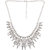Jazz Trendy Fashion Leaves Design Silver Plated Alloy Choker Necklace Chain