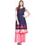 Chhabra 555 Navy Blue  Pink  Coloured  Embroidered Cotton Stitched Straight Kurta