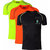 Dri Fit Round Neck Sports T shirt Combo Pack Of 3(Black ,Orange, Yellow)