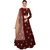 Rajavi Red Benglory satin Semi Stitched Embroidered Lehengha By Rise On Fab