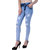Essence Women's Slim Fit Blue Color Ripped Washed Casual Jeans