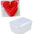 Romantic Red Heart Shaped Big size Glitter Candle (Set of 6) with a plastic Box for every occasion and also for gifting