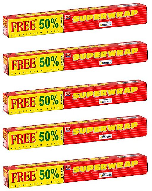 Hindalco Superwrap Aluminium Foil 20g + 10g (pack of 3) - 4 Meters per pack