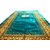 Momin Bazaar High Quality Islamic Muslim Janamaz Musallah Prayer Mat Rug  GOLD CYAN MECCA