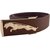 New Collection of Brown Leather Jaguar Design Belt with Auto Lock Buckle (Golden)