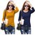 Rosella Pack Of 2 Navy Blue And Mustard Tops